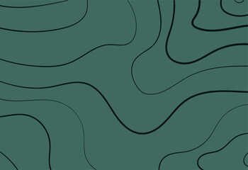 Abstract background with wavy lines in green colors. Vector illustration.
