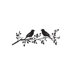vector illustration of a silhouette of a bird