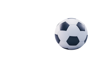 Dynamic soccer ball on black, a striking image for sports and competition striking