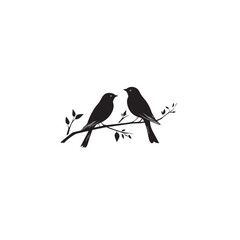 vector illustration of a silhouette of a bird