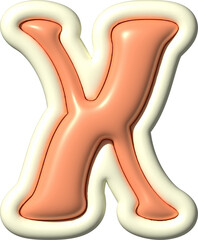 3D Ransom Letter X
