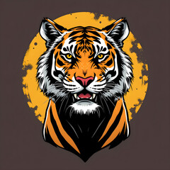 Obraz premium tiger head vector
