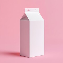 White empty drink box packaging mockup,pink background