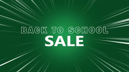 Back to School sale event promotion animation on zoom line background, engaging animation promoting a back to school sale event,  animation of back to school sale text, sales events - Powered by Adobe