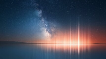 Fototapeta premium Milky Way Reflection Over Calm Water