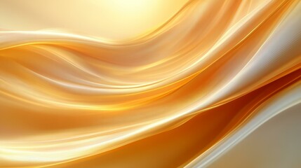 Abstract Flowing Gold Fabric Design