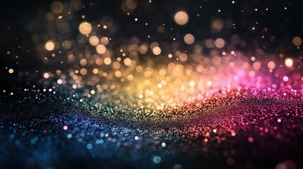 Fototapeta premium Colorful bokeh lights creating a magical, vibrant atmosphere.