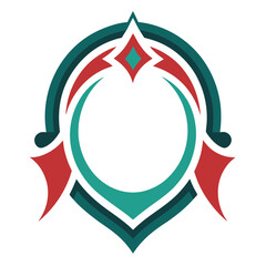 mirror logo design concept vector art and illustration