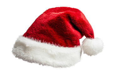 Red Christmas hat with white trim