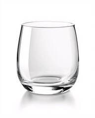Rounded Whiskey Tumbler Glass with a Sleek Design and Transparent Surface