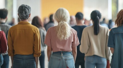 Election rule awareness at a cultural festival. Featuring diverse attendees