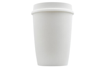 Empty white cup ready for beverage or food, cut out