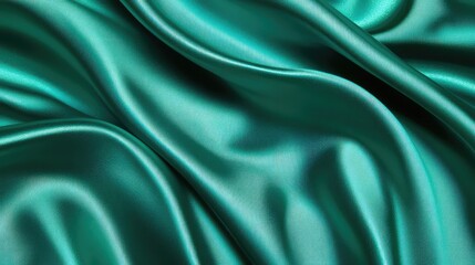 Obraz premium Smooth emerald background with a subtle metallic shimmer, providing a luxurious and modern appeal. No text, no people.
