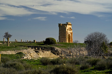 L'area archeologica di Mactaris,con i resti dell'antica città Romana,Makthar , Tunisia