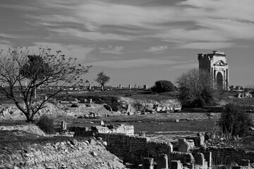 L'area archeologica di Mactaris,con i resti dell'antica città Romana,Makthar , Tunisia