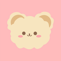 Fototapeta premium cute Bear face illustration 