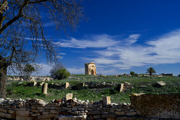 L'area archeologica di Mactaris,con i resti dell'antica città Romana,Makthar , Tunisia