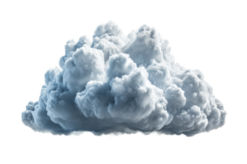 Majestic fluffy cloud formation in bright sky