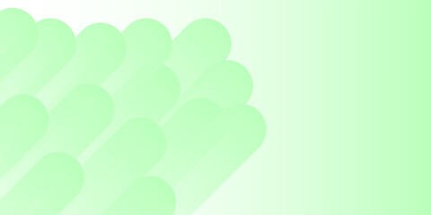 Abstract white and green background with diagonal lines. Dynamic shapes composition.