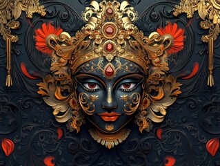 Festival of Lights - Durga Puja Art