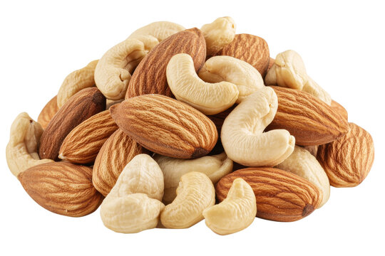 Nuts collection almonds and cashews
