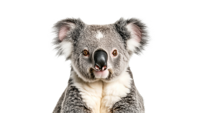 Koala resting in a natural pose with soft fur