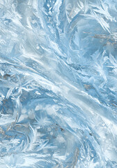 Obraz premium Cool icy blue background with soft waves and snowflakes for winter-themed presentations