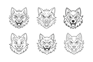 Wolf coloring book Bundle 