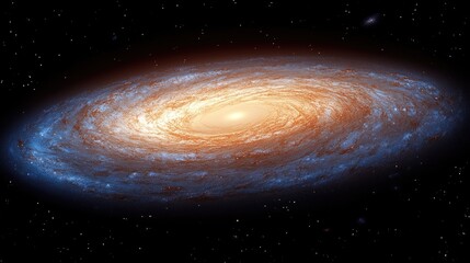 Spiral galaxy in deep space; cosmic artistry