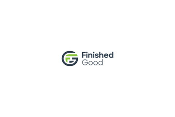 Fototapeta premium Letter FG finished goods modern creative logo