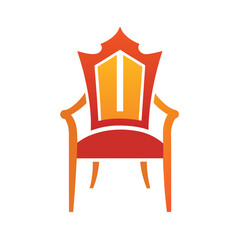 chair logo design concept vector art and illustration