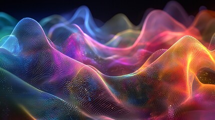 Obraz premium vibrant abstract waves of light in a colorful spectrum