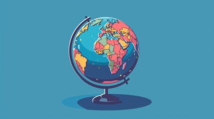 Vector Illustration: Earth Globe on Modern Browser Interface