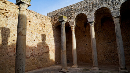 L'area archeologica di Dougga,Thugga,con gli spettacolari resti dell'antica città Romana...