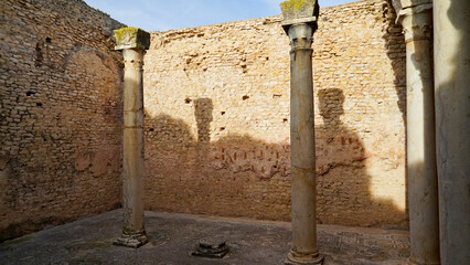 L'area archeologica di Dougga,Thugga,con gli spettacolari resti dell'antica città Romana...