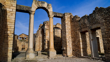 L'area archeologica di Dougga,Thugga,con gli spettacolari resti dell'antica città Romana...