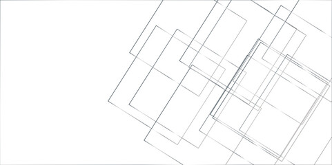 Abstract golden geometric square overlap layer lines on transparent background. Geometric white background with gray rectangle shape strokes lines pattern texture.