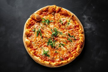 Pizza. Pizza Marinara, Traditional Italian Pizza with Thin Crust, Rich Tomato Sauce, Garlic, Oregano, and Olive Oil, Simple and Flavorful Pizza Isolated on a Background with Copy Space