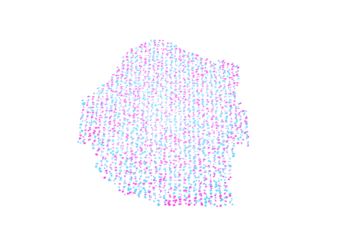 Illuminated Eswatini Digital Data Map Pink And Blue Neon Glowing Particles 3D Illustration