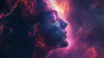 human head with space for text