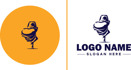 Salsa Dance Studio icon Latin dance academy Salsa school Tropical dance studio flat logo sign symbol editable vector