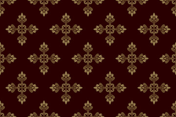 Elegant Ornamental Damask Pattern with Floral Motifs .Vector Illustration for Elegant Textile design for wrapping,dress, silk, scarf, background, textile, carpet.