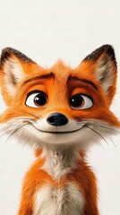 Obraz premium A photo of a fox-like stuffed animal with an expression of surprise