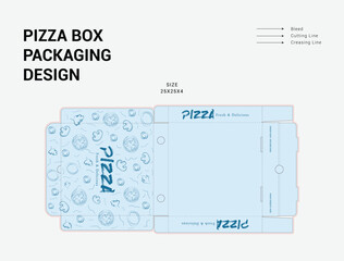 Pizza Box Design, Pizza Packaging Design, Pizza Box Design Template, Ready For Print.
