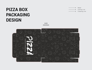 Pizza Box Design, Pizza Packaging Design, Pizza Box Design Template, Ready For Print.