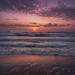 Ocean Dawn: Imagine standing on a quiet beach as the first light of dawn reflects off the waves, turning the sky into a canvas of pink, orange, and purple. How does the moment feel?