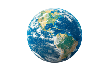 View of Earth from space showcasing continents