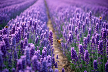 Obraz premium lavender field provence france