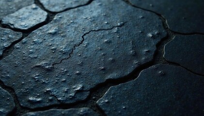 Obraz premium Dark polished stone surface with micro creases, polish, dark