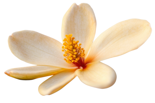 Gold flower icon for creative work, cut out